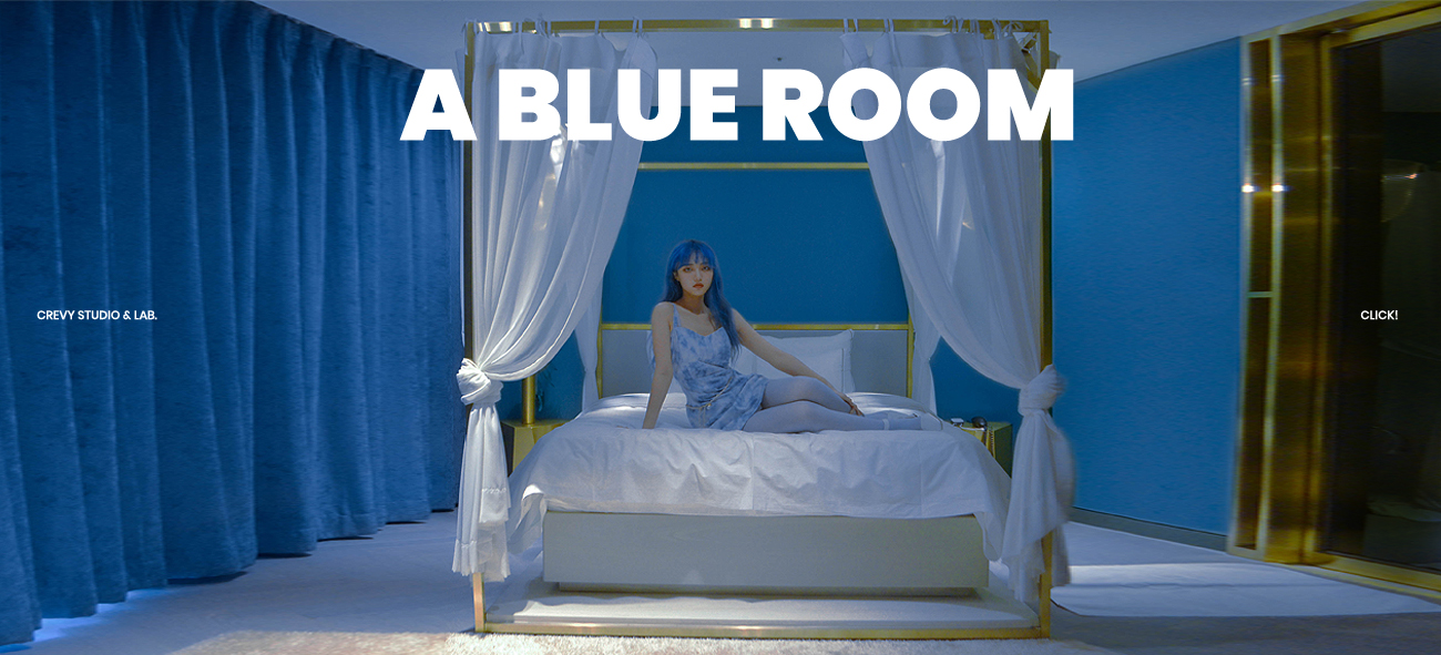 a blue room