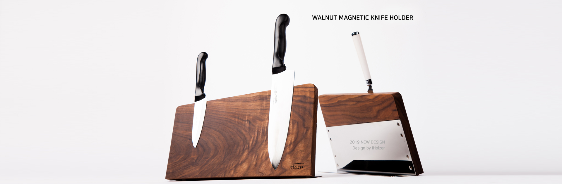 WALNUT MAGNETIC KNIFE HOLDER